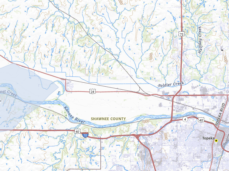 NEXRAD radar-signature map of the hail storm over Silver Lake, KS on Jul 3, 2026