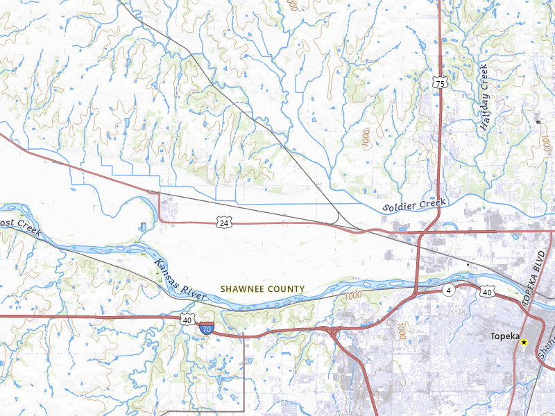 Radar-estimated hail-size map of the storm over Silver Lake, KS on Jul 8, 2026