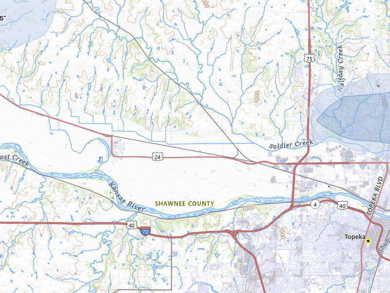 NEXRAD radar-signature map of the hail storm over Silver Lake, KS on Jul 8, 2026