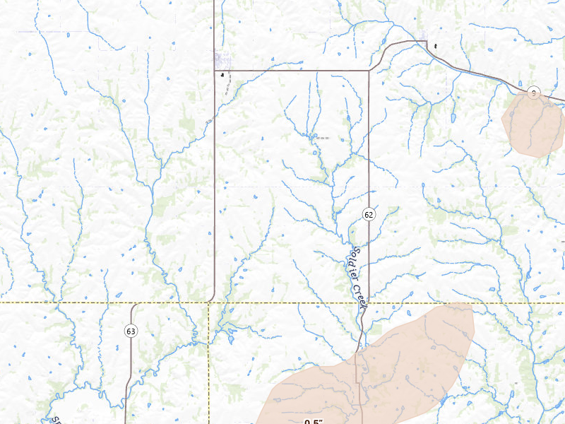 Radar-estimated hail-size map of the storm over Soldier, KS on Apr 11, 2026