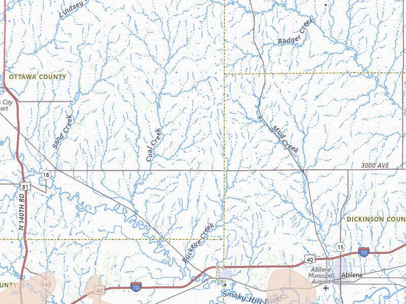 Radar-estimated hail-size map of the storm over Solomon, KS on May 30, 2026