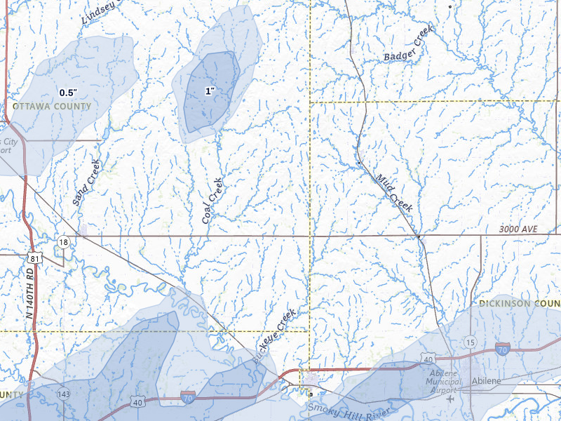 NEXRAD radar-signature map of the hail storm over Solomon, KS on May 30, 2026