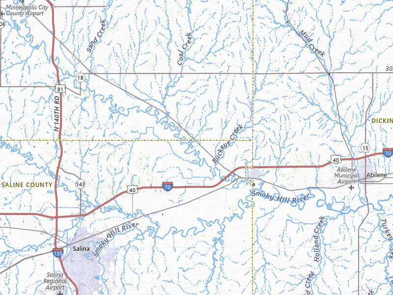 Radar-estimated hail-size map of the storm over Solomon, KS on Jul 4, 2026