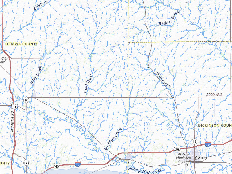 NEXRAD radar-signature map of the hail over Solomon, KS
