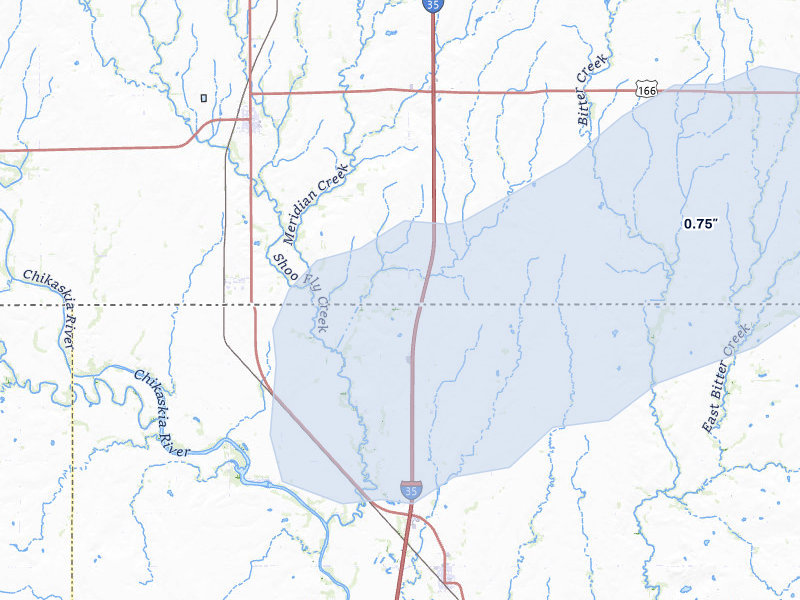 NEXRAD radar-signature map of the hail storm over South Haven, KS on May 29, 2026
