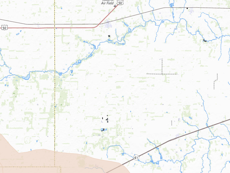 Radar-estimated hail-size map of the storm over Sylvia, KS on Jun 1, 2026