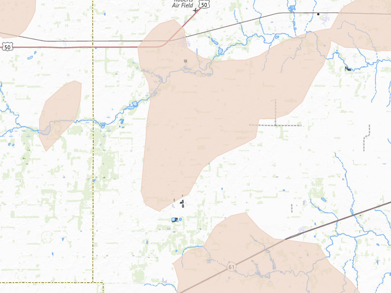 Radar-estimated hail-size map of the storm over Sylvia, KS