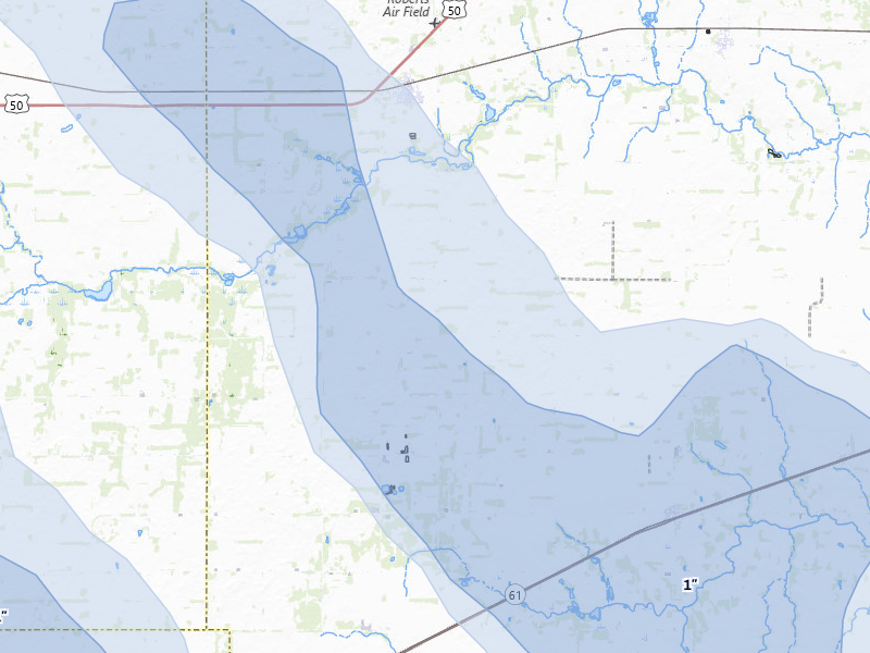 NEXRAD radar-signature map of the hail over Sylvia, KS