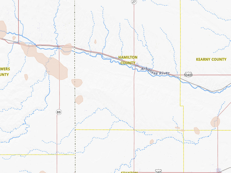 Radar-estimated hail-size map of the storm over Syracuse, KS on Jun 26, 2026