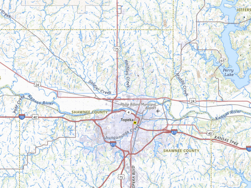 NEXRAD radar-signature map of the hail storm over Topeka, KS on Aug 18, 2026