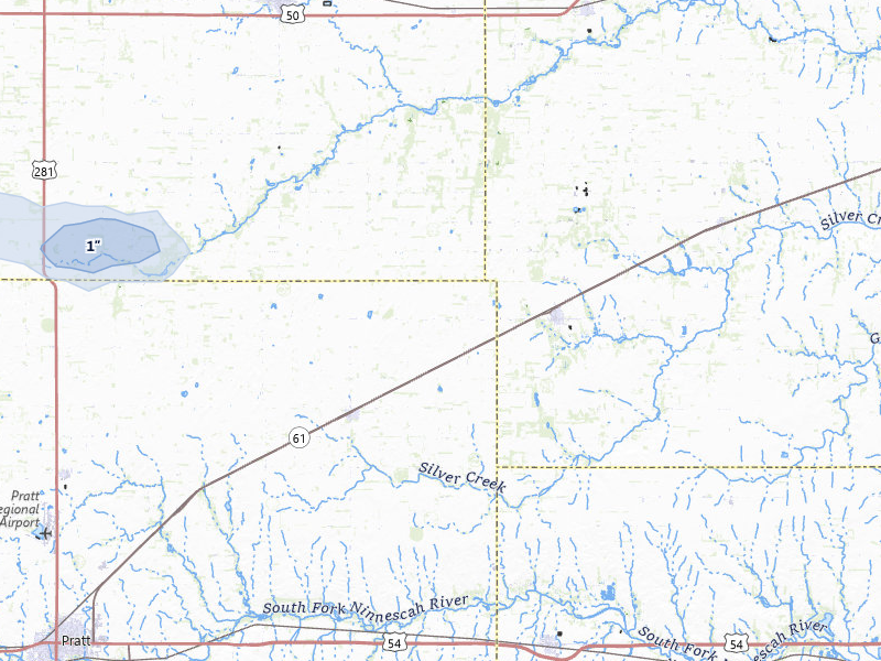 NEXRAD radar-signature map of the hail storm over Turon, KS on Apr 9, 2026