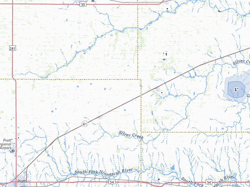 NEXRAD radar-signature map of the hail storm over Turon, KS on May 17, 2026