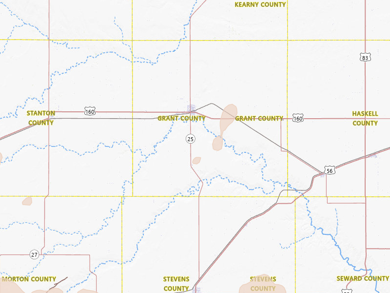 Radar-estimated hail-size map of the storm over Ulysses, KS on May 21, 2026
