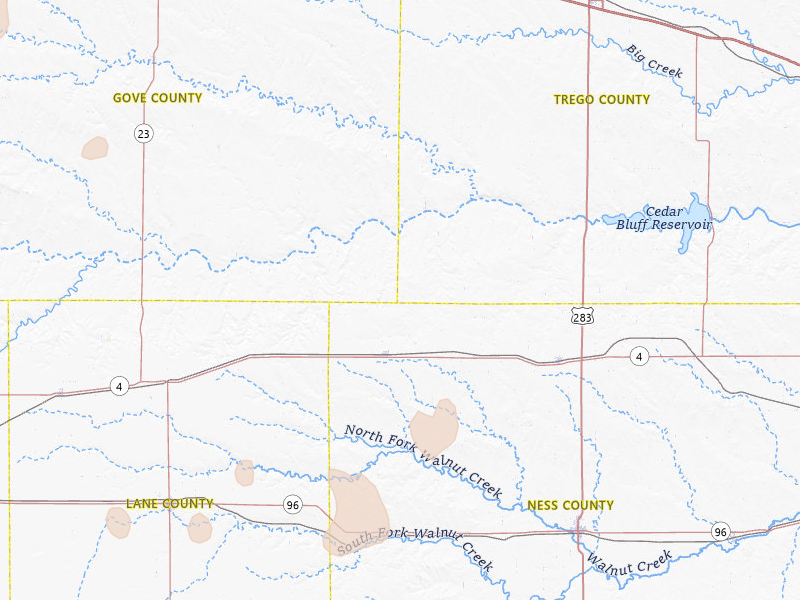 Radar-estimated hail-size map of the storm over Utica, KS on Jun 30, 2026