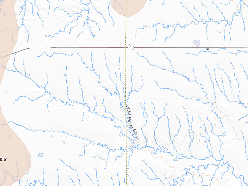 Radar-estimated hail-size map of the storm over Utica, KS on Aug 13, 2026