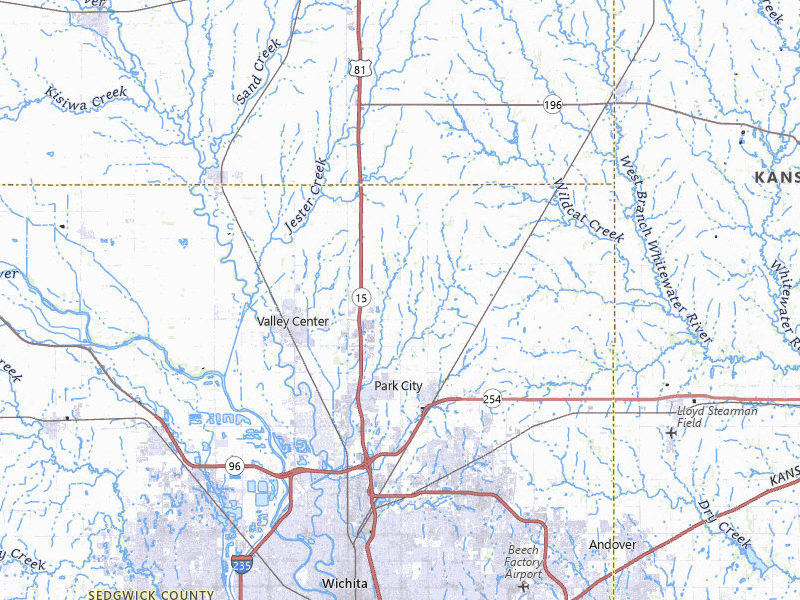 NEXRAD radar-signature map of the hail storm over Valley Center, KS on May 18, 2026