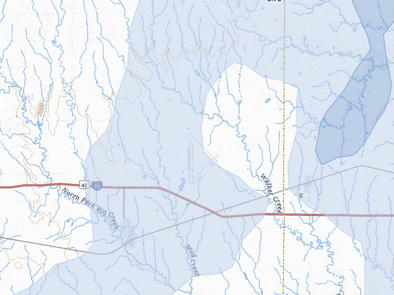NEXRAD radar-signature map of the hail storm over Walker, KS on May 30, 2026