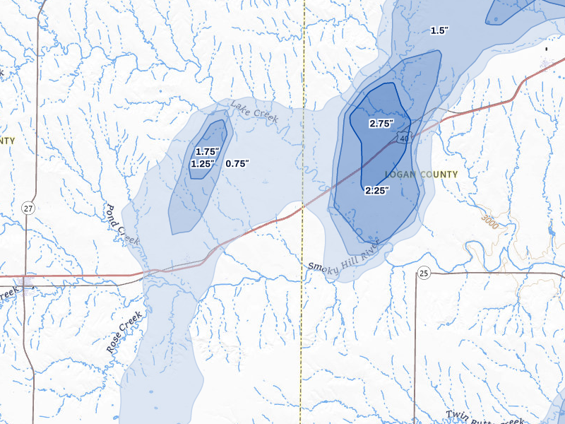 NEXRAD radar-signature map of the hail storm over Wallace, KS on Jun 1, 2026