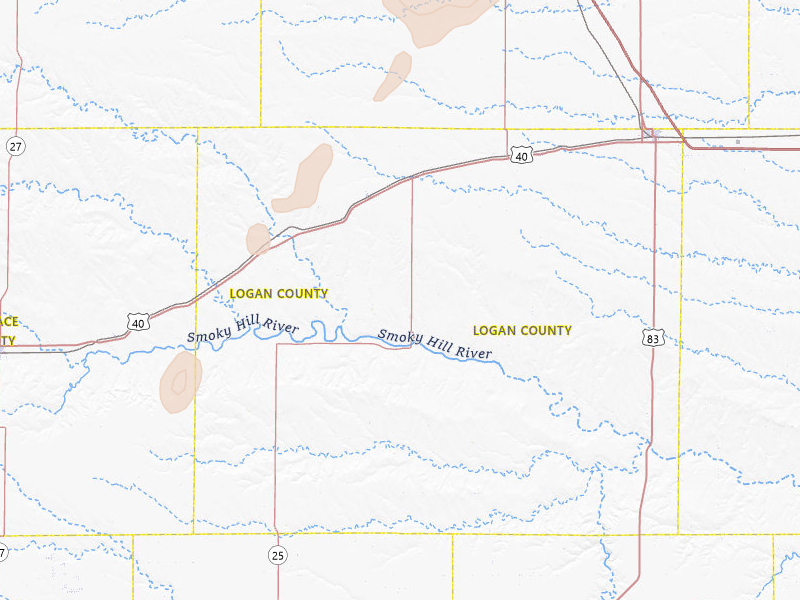 Radar-estimated hail-size map of the storm over Winona, KS on Jul 1, 2026