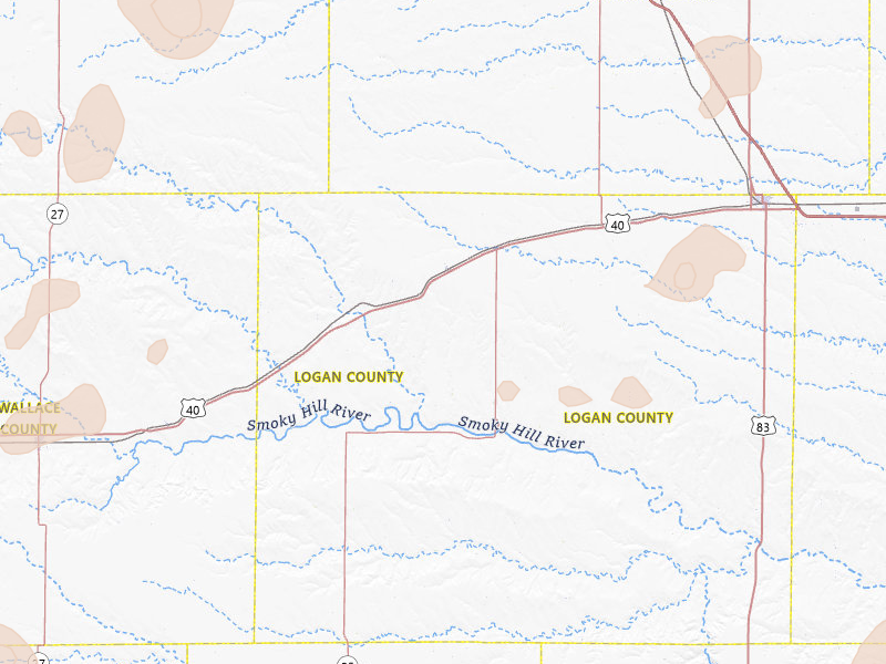 Radar-estimated hail-size map of the storm over Winona, KS on Jul 9, 2026