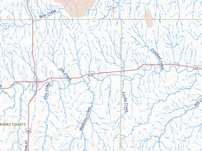 Radar-estimated hail-size map of the storm over Woodston, KS on Jul 1, 2026