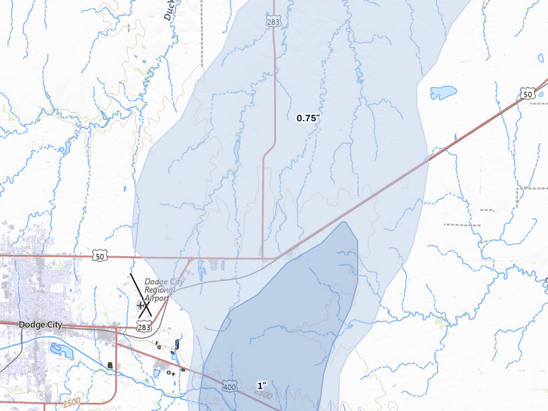 NEXRAD radar-signature map of the hail storm over Wright, KS on May 30, 2026