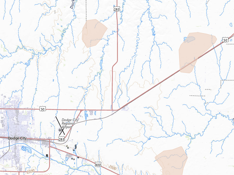 Radar-estimated hail-size map of the storm over Wright, KS on Jun 23, 2026