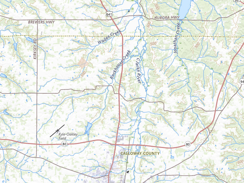 Radar-estimated hail-size map of the storm over Almo, KY on Jun 11, 2026