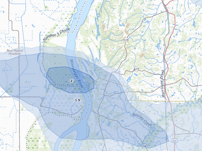 NEXRAD radar-signature map of the hail storm over Arlington, KY on Jul 9, 2026