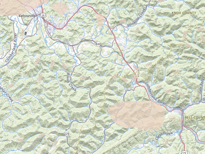 Radar-estimated hail-size map of the storm over Artemus, KY on Aug 11, 2026