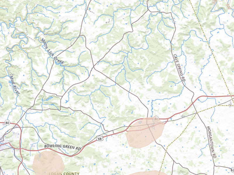 Radar-estimated hail-size map of the storm over Auburn, KY on Jun 9, 2026