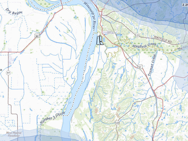 NEXRAD radar-signature map of the hail storm over Bardwell, KY on Jul 9, 2026