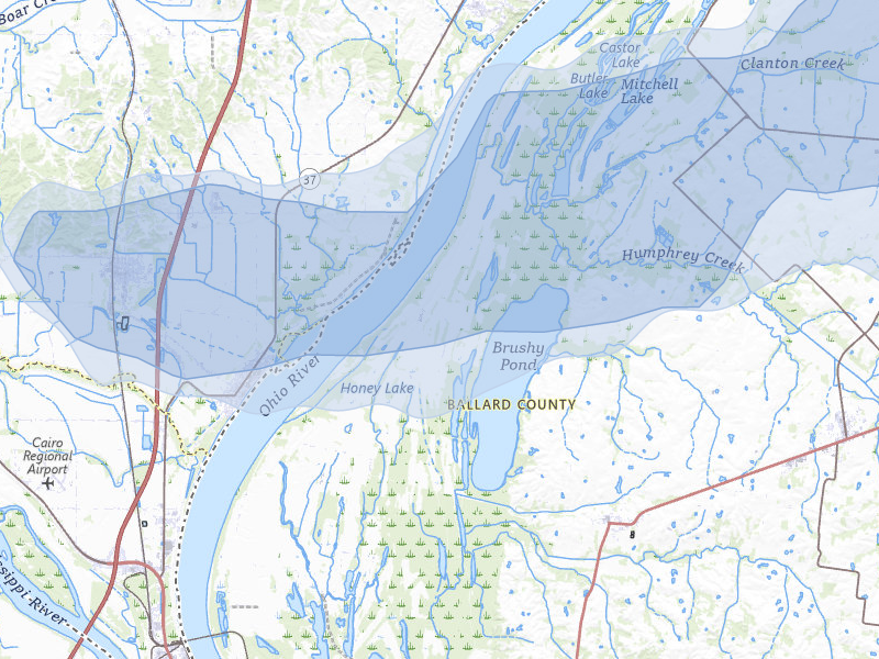 NEXRAD radar-signature map of the hail storm over Barlow, KY on Jun 1, 2026