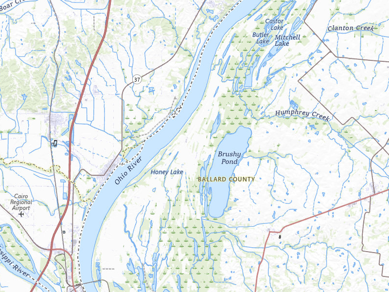 Radar-estimated hail-size map of the storm over Barlow, KY on Jun 26, 2026