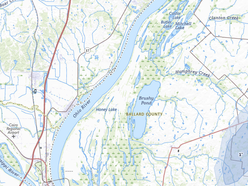 NEXRAD radar-signature map of the hail storm over Barlow, KY on Jul 7, 2026