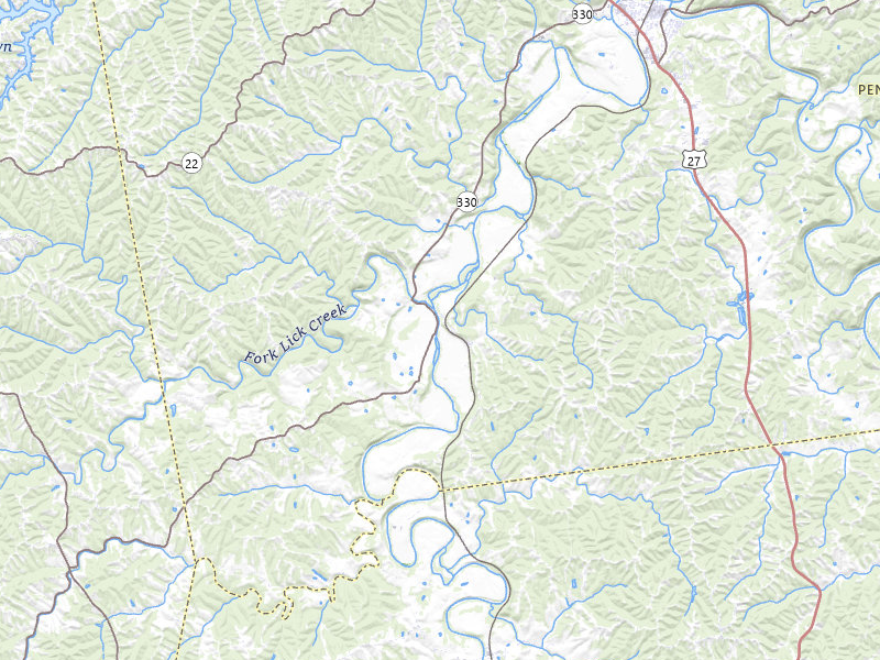 Radar-estimated hail-size map of the storm over Berry, KY on May 16, 2026
