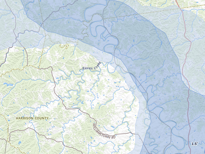 NEXRAD radar-signature map of the hail storm over Berry, KY on Aug 11, 2026