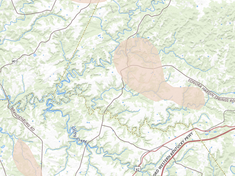 Radar-estimated hail-size map of the storm over Big Clifty, KY