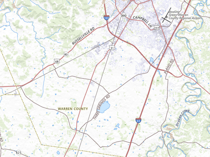 Radar-estimated hail-size map of the storm over Bowling Green, KY on Jul 5, 2026