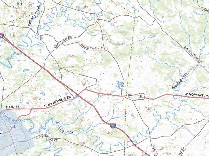 NEXRAD radar-signature map of the hail storm over Cadiz, KY on Jun 9, 2026