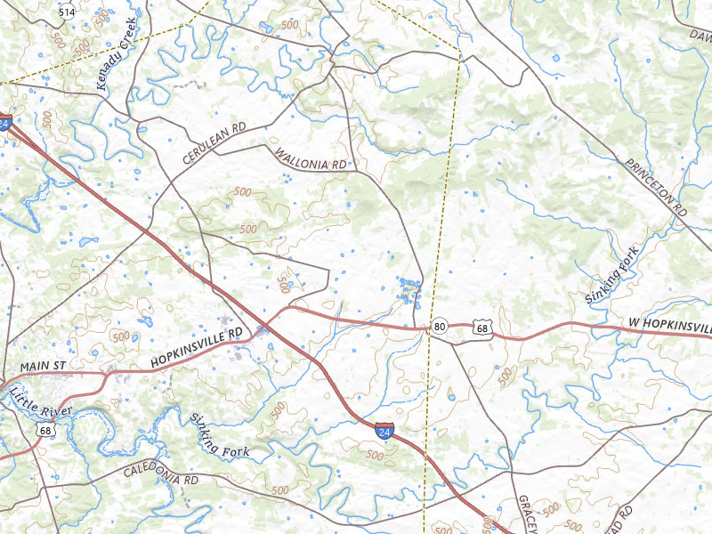Radar-estimated hail-size map of the storm over Cadiz, KY on Jul 2, 2026