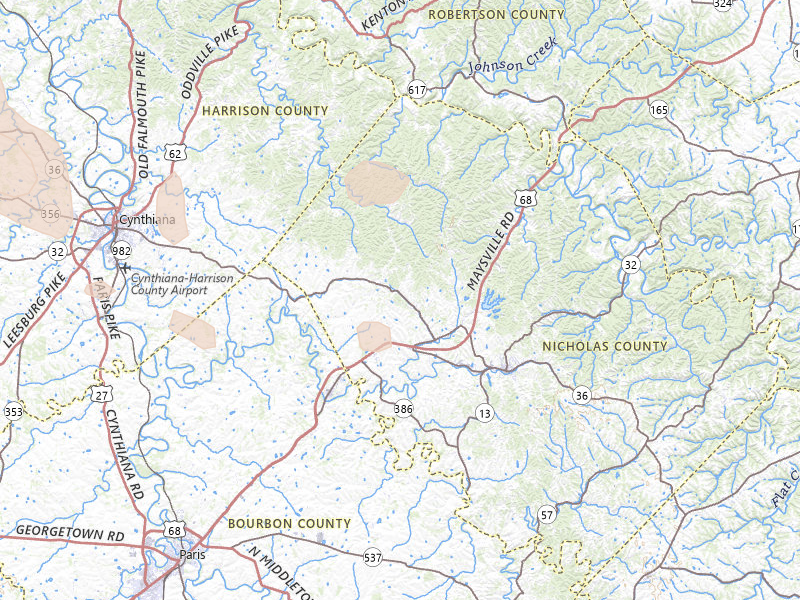 Radar-estimated hail-size map of the storm over Carlisle, KY on Aug 15, 2026