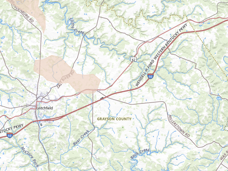 Radar-estimated hail-size map of the storm over Clarkson, KY on Aug 12, 2026