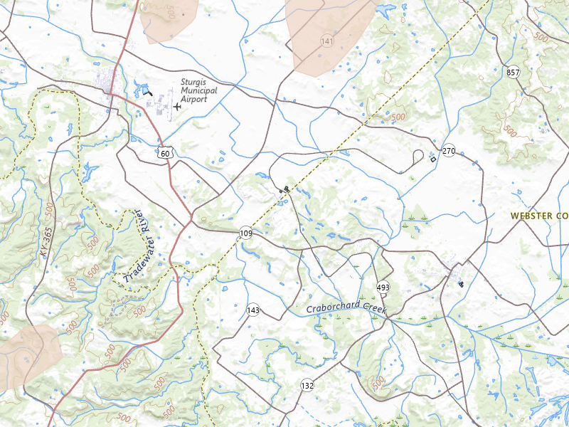 Radar-estimated hail-size map of the storm over Clay, KY on Apr 27, 2026