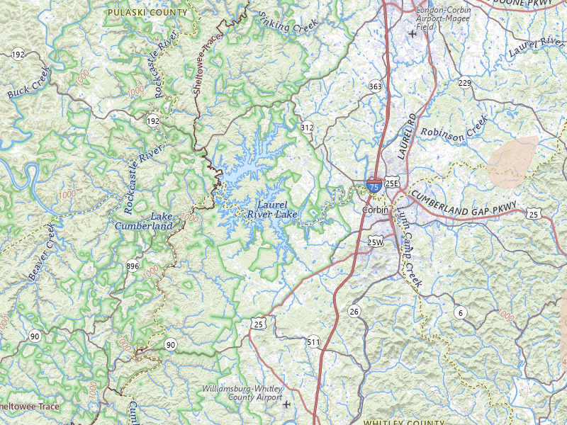 Radar-estimated hail-size map of the storm over Corbin, KY on Jul 3, 2026