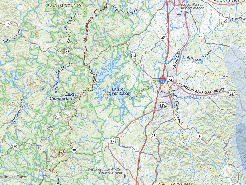 NEXRAD radar-signature map of the hail storm over Corbin, KY on Jul 3, 2026