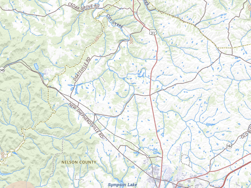 Radar-estimated hail-size map of the storm over Coxs Creek, KY on Jul 21, 2026
