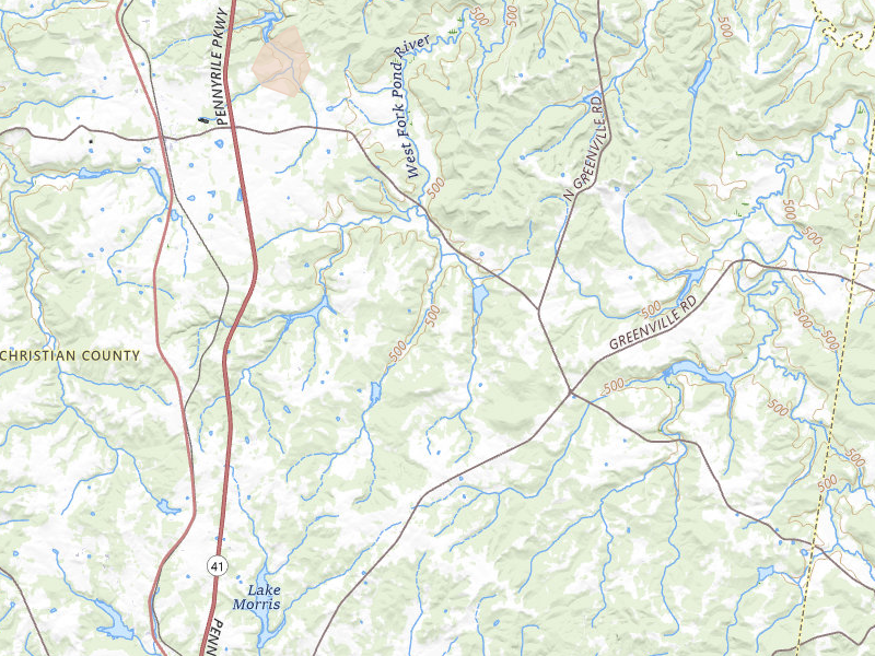 Radar-estimated hail-size map of the storm over Crofton, KY on Apr 27, 2026