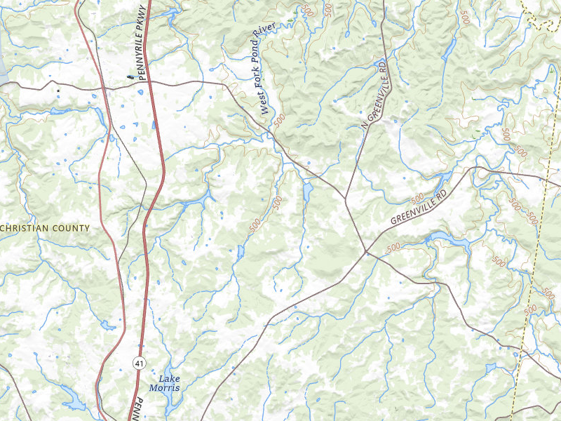 NEXRAD radar-signature map of the hail over Crofton, KY