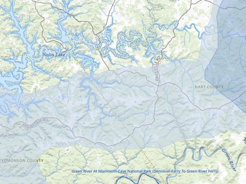 NEXRAD radar-signature map of the hail storm over Cub Run, KY on Aug 12, 2026
